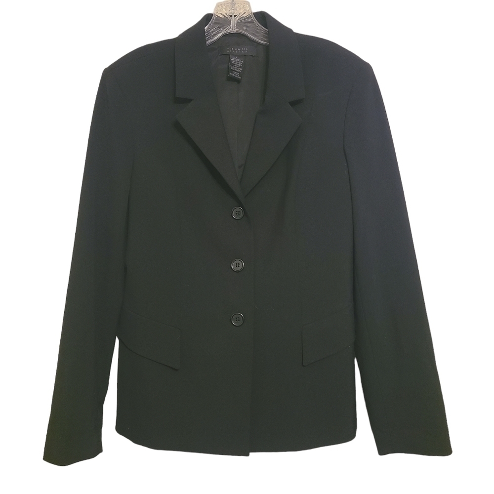 The Limited | Women's Classic Black Three Button Blazer Jacket (Size Large)
